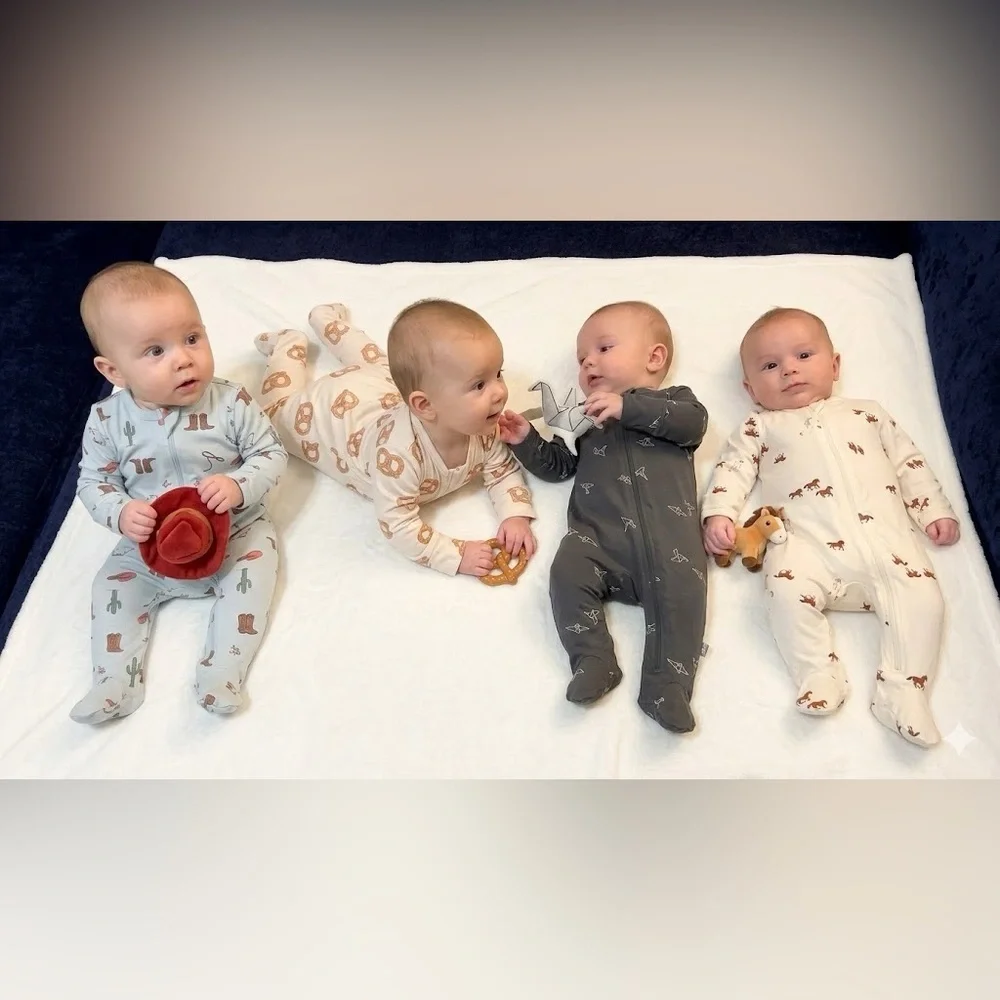 Cozy Kids One Piece Pajamas - Bundle 4 pices